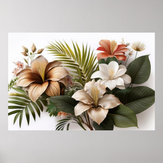 Tropical Flowers Poster (Voorkant)