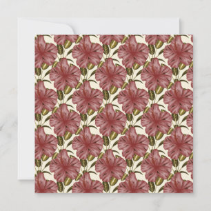 Tropical flowers seamless pattern red flowers kaart