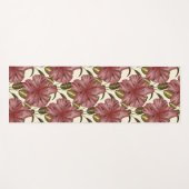 Tropical flowers seamless pattern | red flowers yogamat (Voorkant (horizontaal))