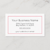 Tropical Flowers Waterverf Visitekaartje (Achterkant)