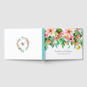 Tropical Flowers Zomer Bruiloft Gastenboek (Volledig)