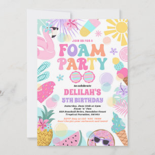 Tropical Foam Pool Splash Pad Verjaardagsfeestje Kaart