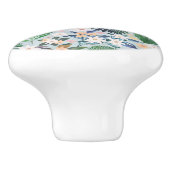 Tropical Foliage Floral Pattern Keramische Knop (Zijkant)
