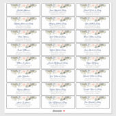 Tropical Foliage Gast Namen Adresetiketten Sticker (Vel)