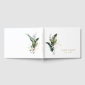 Tropical Foliage Gold Wedding Gastenboek (Volledig)