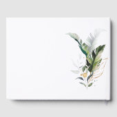 Tropical Foliage Gold Wedding Gastenboek (Achterkant)
