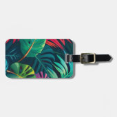 Tropical Foliage Waterverf Paradise Bagagelabel (Voorkant horizontaal)
