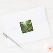 Tropical Forest Vierkante Sticker (Envelop)