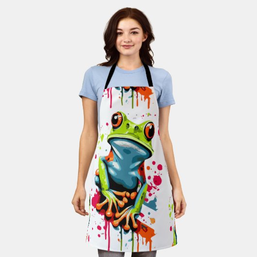 Tropical Frog Schort - Kleurrijke kikkerprins (Gedragen)