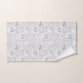 Tropical fruit seamless pattern black and white (Serviette à main)