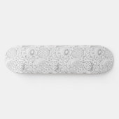 Tropical fruit seamless pattern black and white skateboard (Horizontaal)