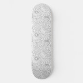 Tropical fruit seamless pattern black and white skateboard (Voorkant)