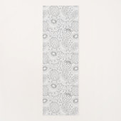 Tropical fruit seamless pattern black and white yogamat (Voorkant)