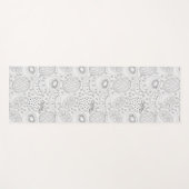 Tropical fruit seamless pattern black and white yogamat (Voorkant (horizontaal))