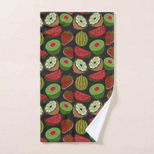 Tropical fruit seamless pattern colorful (Serviette à main)