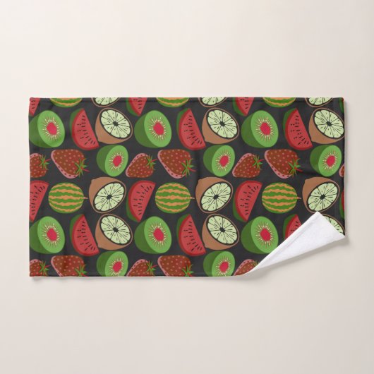 Tropical fruit seamless pattern colorful (Serviette à main)