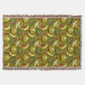 Tropical fruit seamless pattern yellow deken (Voorkant)