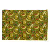 Tropical fruit seamless pattern yellow kussensloop (Achterkant-Links)