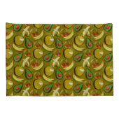 Tropical fruit seamless pattern yellow kussensloop (Achterkant-Rechts)