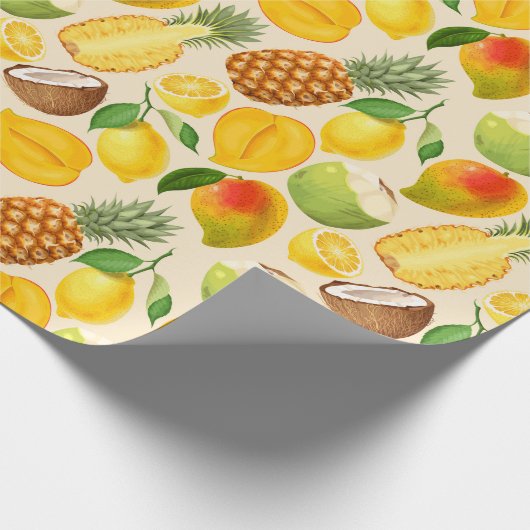Tropical fruit wrapping paper cadeaupapier (Hoek)
