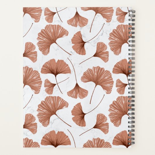 Tropical Gingko Foliage Wedding planner en terre c (Dos)