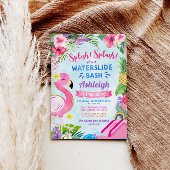 Tropical Girly Waterslide Uitnodiging voor verjaar