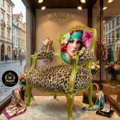 Tropical Glam Redhead Martini Cocktail Decoupage Tissuepapier