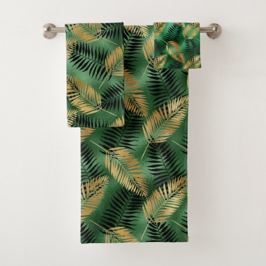 Tropical Gold Green Palm Feuilles (En situation)