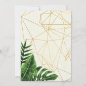 Tropical Gold Hello Baby shower Invitation (Dos)