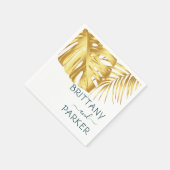 Tropical Gold Wedding Persoonlijk Servet (Hoek)