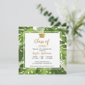 Tropical Graduation Carte d'invitation photo (Debout devant)