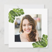 Tropical Graduation Carte d'invitation photo (Dos)