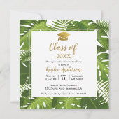 Tropical Graduation Carte d'invitation photo (Devant)
