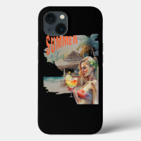 Tropical Graphic Summer Vibes Beach Waterverf