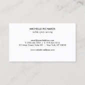 Tropical Green/Aqua Glitter Palms Loyalty Kaart (Achterkant)