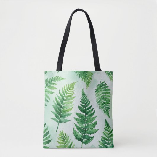 Tropical Green Fern Art Tas (Voorkant)