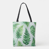 Tropical Green Fern Art Tas (Achterkant)