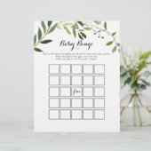 Tropical Green Feuilles Baby Bingo Douche Jeu (Debout devant)