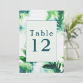Tropical Green fun Table Numéro Cartes (Debout devant)