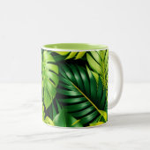 Tropical Green Leaves Mug (Devant droit)