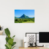 Tropical green Moorea poster print (Bureau à domicile)