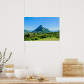 Tropical green Moorea poster print (Cuisine)