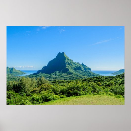 Tropical green Moorea poster print (Devant)