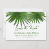 Tropical Green Palm Fronds Save the Date (Devant)