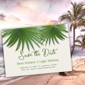 Tropical Green Palm Fronds Save the Date