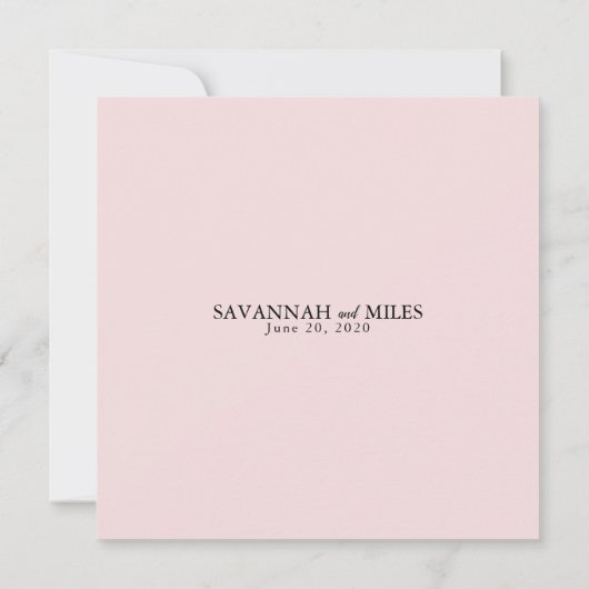 Tropical Green Palm Leaf Faire-part de mariage fro (Dos)