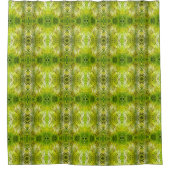 Tropical green palm leaves sunlight M-size pattern Douchegordijn (Voorkant)