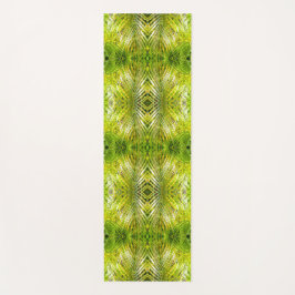 Tropical green palm leaves sunlight pattern yogamat