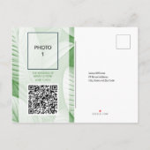 Tropical Green Wedding Aankondiging Briefkaart (Achterkant)