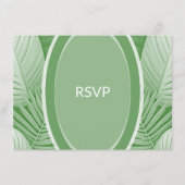 Tropical Green Wedding RSVP QR Code Enclosure Kaar Informatiekaartje (Voorkant)